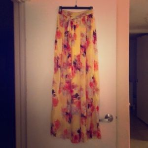 Long floral skirt